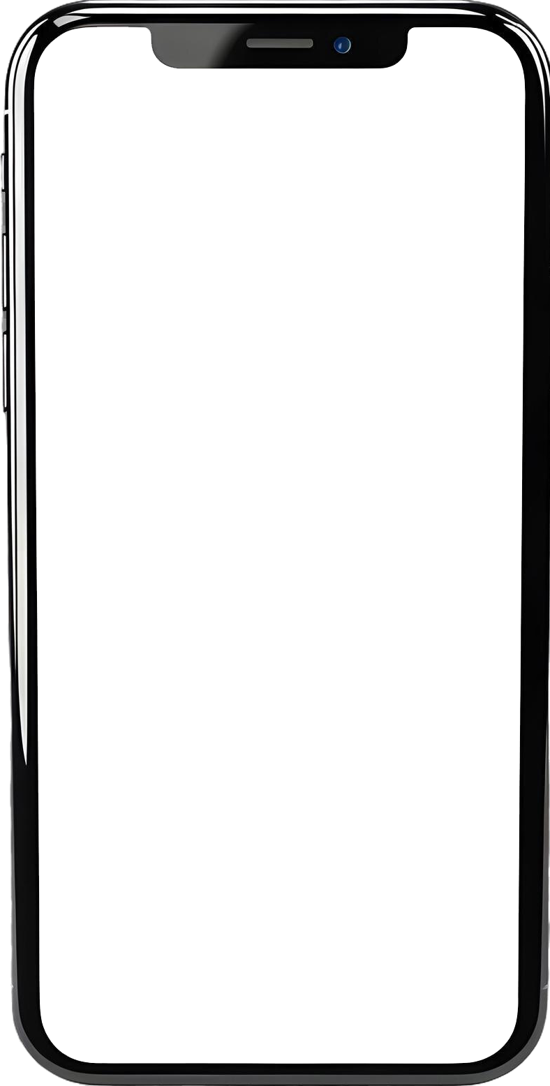 Cornice di smartphone con schermo vuoto